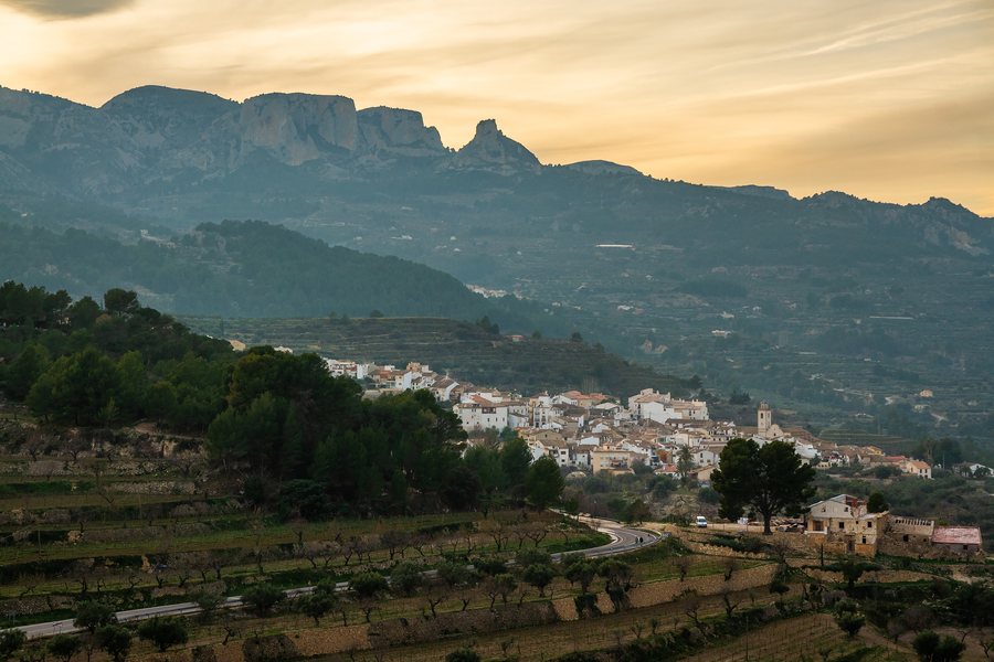 File:Benimantell village as seen from Castell de Guadalest in Alicante, Valencia, Spain, 2020 January.jpg