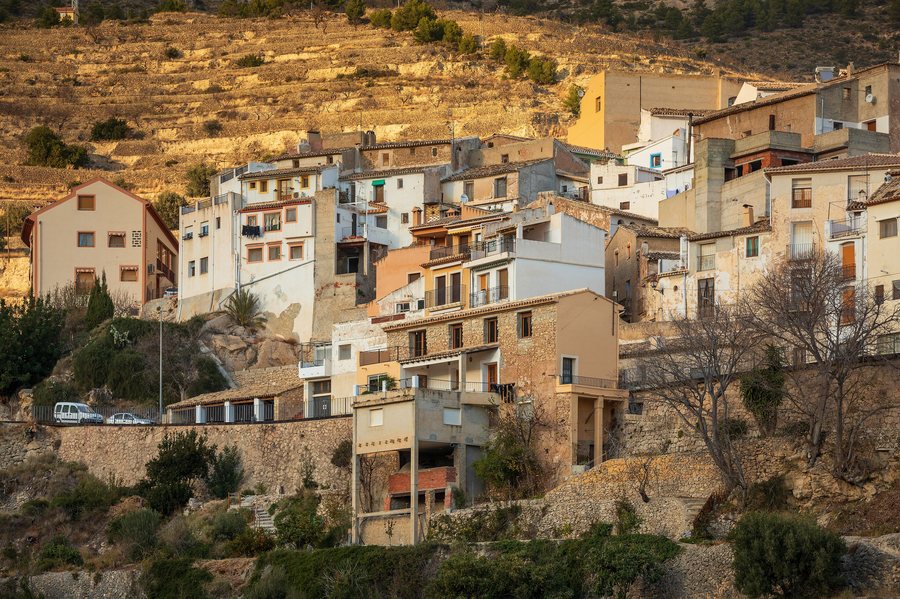 File:Hillside residential of Sella, la Marina Baixa, Alicante, Spain, 2024 January.jpg