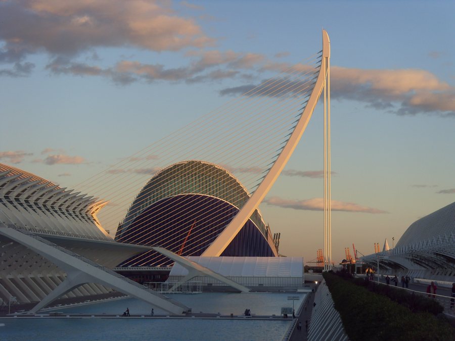 City of Arts and Sciences in Valencia at sunset